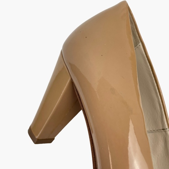 Beige AGL Attilio Giusti Leombruni Shoes for Women for sale  Attilio‎ Giusti Leombruni AGL Mocha Patent Leather Cone Heels